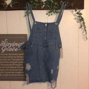 NWT cisa blue jean skirt romper